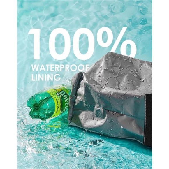 Car trash Can, Lid and Storage Pockets, 100% Leak-Proof Organizer, Waterproof - Picture 4 of 15